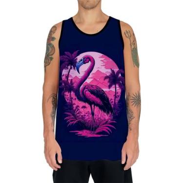 Imagem de Camiseta Regata Estampada T-Shirt Flamingo Ave Cor Rosa 1 - Enjoy Shop
