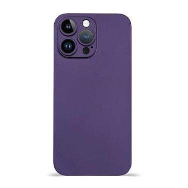 Imagem de LXURY Capa ultrafina para iPhone 15 Pro Max/15 Pro/15 Plus/15, capa protetora de polipropileno fosco à prova de choque com suporte de carregamento sem fio, roxo, 15