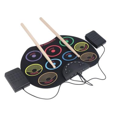 Imagem de Bateria Eletrônica Infantil Portátil Set - Roll Up Drum Pad, Inclui Pedais e Tambores, Fácil de Jogar para Crianças
