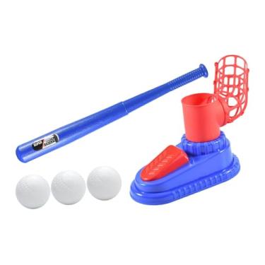 Imagem de menolana Máquina de arremesso de beisebol infantil, treinador de lançador de beisebol com 1 taco de beisebol e 3 bolas de beisebol, máquina de rebatidas para