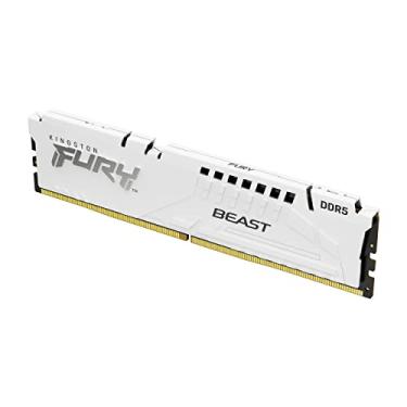 Imagem de Kingston Fury Beast White 128GB (4x32GB) 5200MT/s CL40 DDR5 XMP DIMM | Overclocking | Plug N Play | Intel XMP 3.0 | Kit de 4 | KF552C40BWK4-128