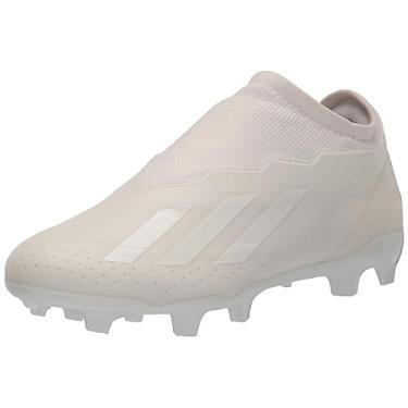 Imagem de adidas Tênis unissex adulto X Crazyfast.3 Firm Ground Laceless, Branco/Branco., 12 Women/11 Men