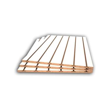 Imagem de Kit 3 Painel Canaletado Branco Mdf-18Mm - 90Cm X 60Cm