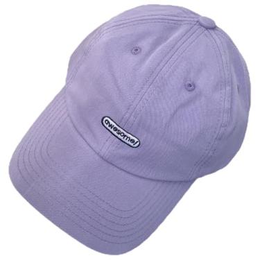 Imagem de Boné esportivo unissex de algodão: chapéu de beisebol ajustável clássico respirável, Violeta 63, Tamanho Único