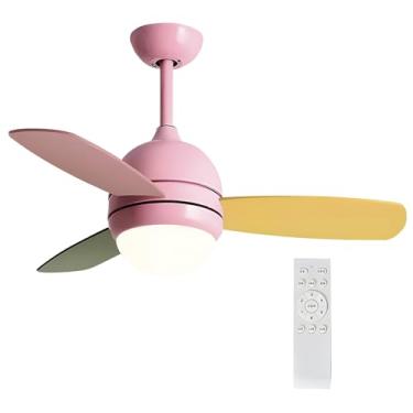 Imagem de Ventiladores De Teto Com Luzes, Ventilador De Teto Moderno Com Controle Remoto, Luz De Ventilador De Teto Com Motor Reversível, Para Quarto De Pátio (Color : Style 2, Size : 42in)