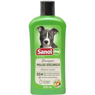 Imagem de Sanol Dog Shampoo De Pêlos Para Cães E Gatos Escuros 500 Ml Verde