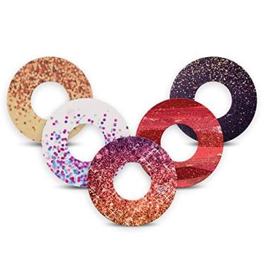 Imagem de ExpressionMed - Adesivo para Libre 2 (pacote com 5) - Feito nos EUA, impermeável, suporte dividido, fita CGM (Shimmer & Shine)