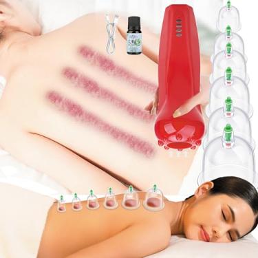 Imagem de Quiet&Far Conjunto de terapia de ventosa elétrica, kit de ventosas para massagem terapêutica com 4 níveis e cabo de carregamento, inclui 6 copos adicionais e mangueira estendida para alívio da dor nas