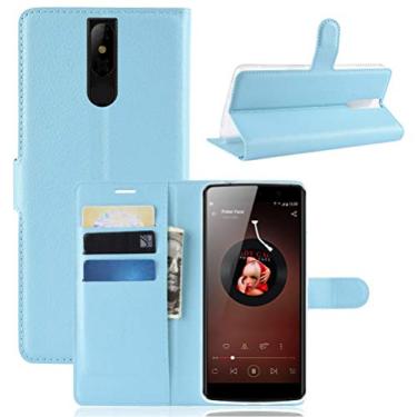 Imagem de LEAGOO Power 5 Capa, carteira flip de couro PU premium com compartimento para cartão, suporte e fecho magnético [capa interior à prova de choque de TPU] Compatível com LEAGOO Power 5
