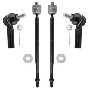 Imagem de BOXI Conjunto de 4 terminais de direção manual interna e externa para Geo Prizm 1993 1994 1995 1996 / adequado para Toyota Corolla 1993 1994 1995 1996 1997 / Substitui EV302 ES2382