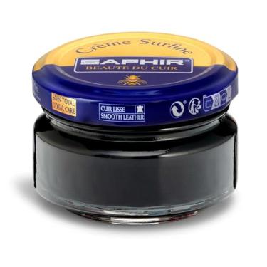 Imagem de Saphir Creme Surfine Pommadier Esmalte - Creme de cera de abelha para produtos de couro, Preto, 50 ml
