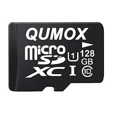 Imagem de QUMOX 128GB cartão de memória micro SD Classe 10 UHS-I 128 GB de velocidade de gravação de 30 MB/S velocidade de leitura até 80 MB/S