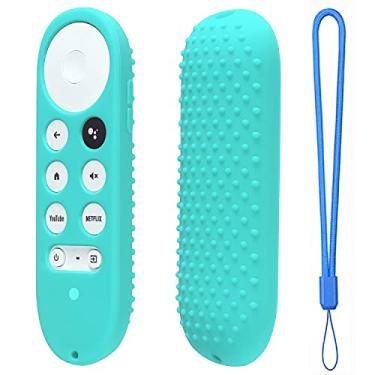 Imagem de Capa de silicone para Chromecast com Google TV 2020 Voice Remote Capa protetora para controle remoto Chromecast 2020 (verde-menta)
