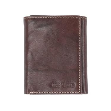 Imagem de Steve Madden Carteira masculina RFID tripla com janela de identificação, Marrom (Antigo), tamanho nico