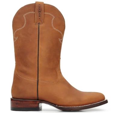 Imagem de Bota Texana Masculina em Couro Nobre Vimar Boots Bico Redondo Sola de Couro Dallas Bambu (DALLAS BAMBU, BR, Adulto, Numérico, 39)
