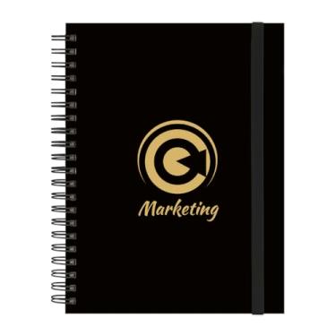 Imagem de Caderno Universitário Plus 12 Matérias Profissões Marketing (Preto e Gold)