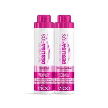 Imagem de Eico Kit Shampoo 800ml + Condicionador 750ml Deslisa Fios Tratamento A