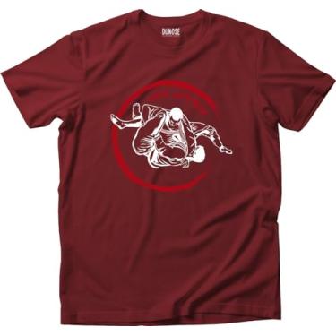 Imagem de Camiseta Algodão Masculina Fighting Tamanho:M;Cor:Vinho