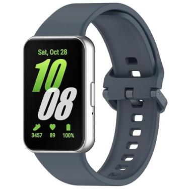 Imagem de Pulseira de relógio compatível com Samsung Galaxy Fit 3, de comprimento ajustável, pulseira de silicone macio, acessório de substituição para Samsung Galaxy Fit 3 para mulheres e homens