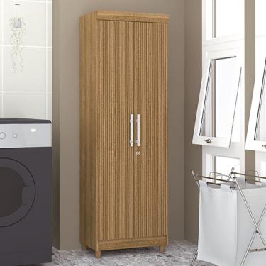 Imagem de Armário Multiuso Malta 2 Portas 5 Prateleiras Nature/Brisa - Panorama Móveis