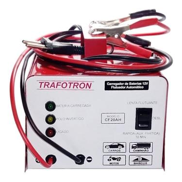 Imagem de Carregador bateria 12v 20ah carro moto caminhao onibus cf20
