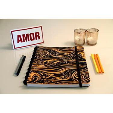 Imagem de Confetti - Caderno Smart Universitário Marmorizado - Laranja