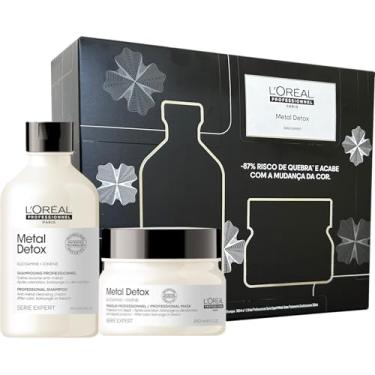 Imagem de L’Oréal Professionnel Kit Metal Detox - Shampoo 300ml + Máscara de tratamento 250g, Promove alta proteção, hidratação e prevenção de danos e de mudança da cor