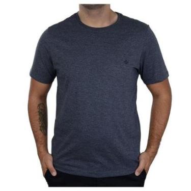 Imagem de Camiseta Masculina Dudalina MC Cinza Escuro - 41540510-Masculino