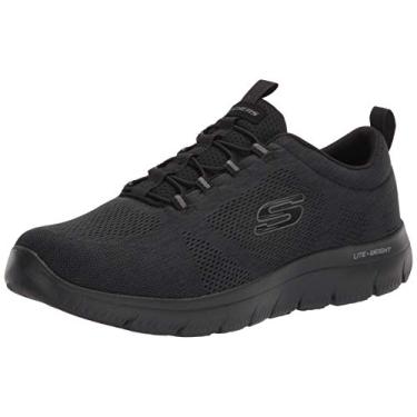 Imagem de Skechers Tênis masculino Skechers Summits Louvin, Preto/preto, 9 Wide