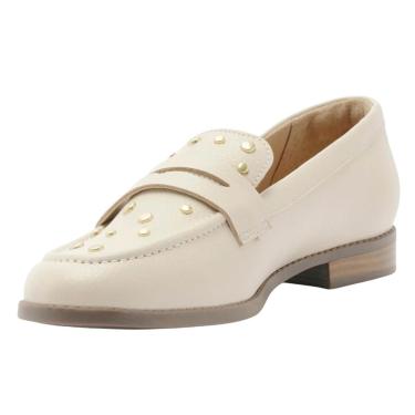 Imagem de Mocassim AnaCapri Pala Tachas Bege-Feminino
