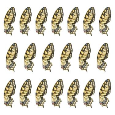 Imagem de MERIGLARE 20Pcs Buquê de Flores Papéis de Embrulho DIY Artesanato Pacote de Presente Criativo Borboleta Papéis de Embalagem para Aniversário Dia dos Namorados, Amarelo E Preto
