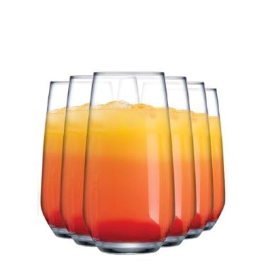 Imagem de Ruvolo Copo de Vidro, Jogo de Copo Emerald Long Drink, Multiuso 6 pcs, 450ml