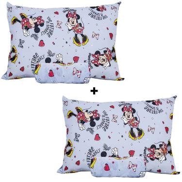 Imagem de Kit 02 Jogo de Cama Solteiro Infantil Disney Simples 2 Peças Mickey Mouse Malha Portallar