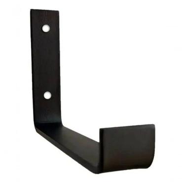 Imagem de Estante 100x50x20cm Com Par De Mão Francesa Para Home Preta De Metal