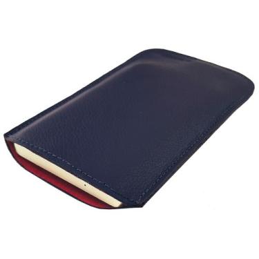 Imagem de Case Capinha Couro Legítimo C/ Forro Vermelho Para Calculadora Hp12c -