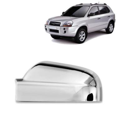 Imagem de Aplique Cromado Capa Retrovisor Tucson 2004 2005 2006 2007 2008 2009 2