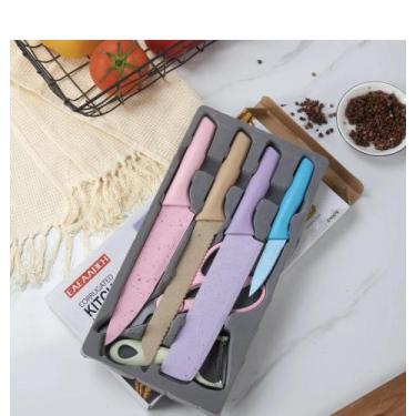 Imagem de Kit Conjunto Jogo De Facas Coloridas 6pcs Para Seu Lar - DoceL@r