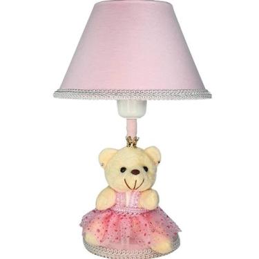 Imagem de Abajur Bebê Infantil Menina Princesa Decoração Quarto Luminária Mesa -