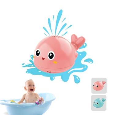 Imagem de Baleia Brinquedo Infantil Com Efeito de Luz e Água - FSS Variedades