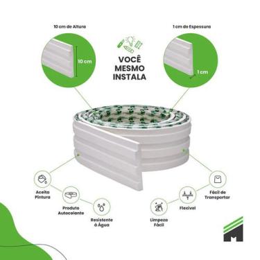 Imagem de Painel Ripado Decoração em EVA Meu Rodapé Aceita Pintura Sala Quarto 1