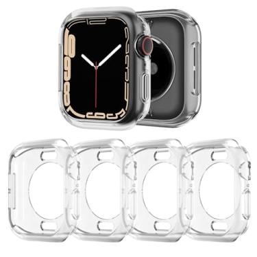 Imagem de BOTOMALL Capa ultrafina macia compatível com Apple Watch de 49 mm, 46 mm, 45 mm, 44, 42, 41, 40, 38 mm, [SEM protetor de tela] Amortecedor de TPU flexível e leve para iWatch