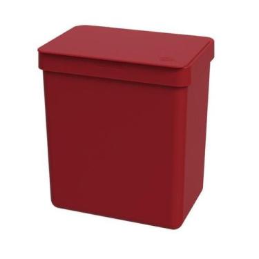 Imagem de Lixeira Single 2,5 Lt 16,4 X 11,8 X 18,5 Cm - Vermelho Bold - Coza Uti