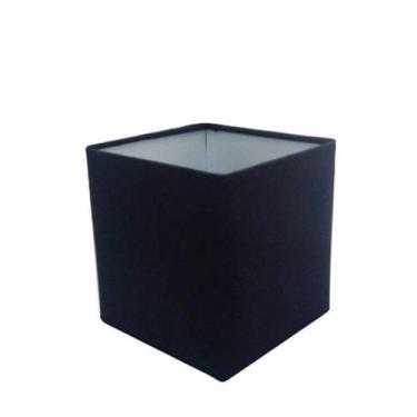 Imagem de Cúpula em tecido quadrada abajur luminária cp-4224 16/16x16cm preto - 