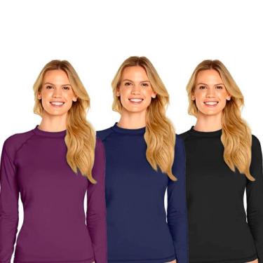 Imagem de Kit 3 Camisetas Proteção UV+ Adulto Feminino Masculino Praia - Hype Ki