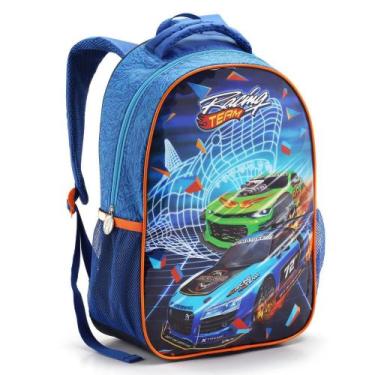 Imagem de Mochila Costas Carros Infantil Menino Masculina Escolar Hot Wheels Sea