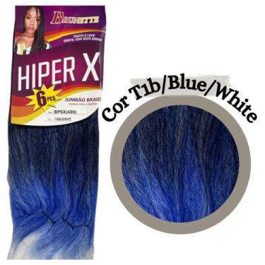 Imagem de Cabelo Jumbo Jumbão Hiper X Kanekalon Tranças Braids Box - HiperX, 1b/