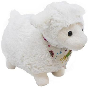 Imagem de Ovelha Branca Com Laço 26Cm - Pelúcia - Fofy Toys