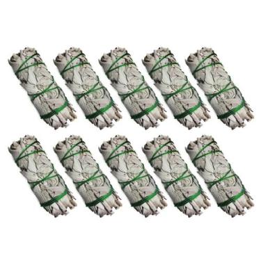 Imagem de Salvia Branca Incenso Natural Para Defumação e Purificação Tocha 10cm 