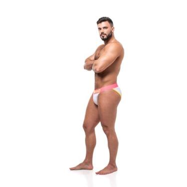 Imagem de Cueca sexy undies 5cm branco e rosa - Men From Rio, M