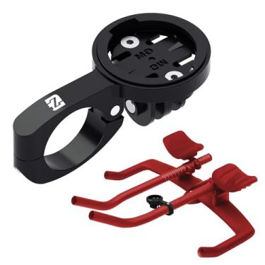 Imagem de Suporte de computador de bicicleta para Garmin, barras aerodinâmicas, GPS, tamanho compatível com 22,2 mm e 22,4 mm, guidões para Garmin, Wahoo, Bryton e Cateye, suporte de luz de bicicleta (versão